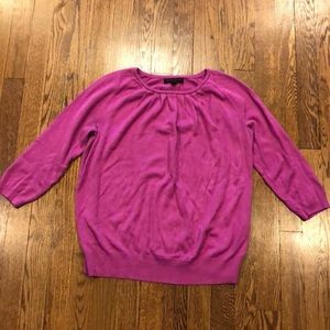 Banana Republic fuscia 3/4 sleeve sweater size small